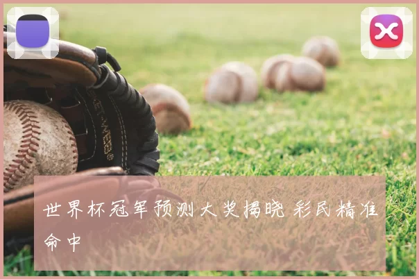 世界杯冠军预测大奖揭晓 彩民精准命中